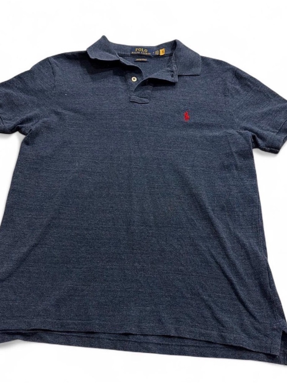 Ralph Lauren Men's Dark Navy Polo with Red Pony Sz M gently pre owned